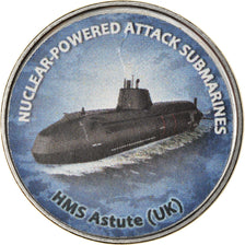 Coin, Zimbabwe, Shilling, 2020, Sous-marins - HMS Astute, MS(63), Nickel plated