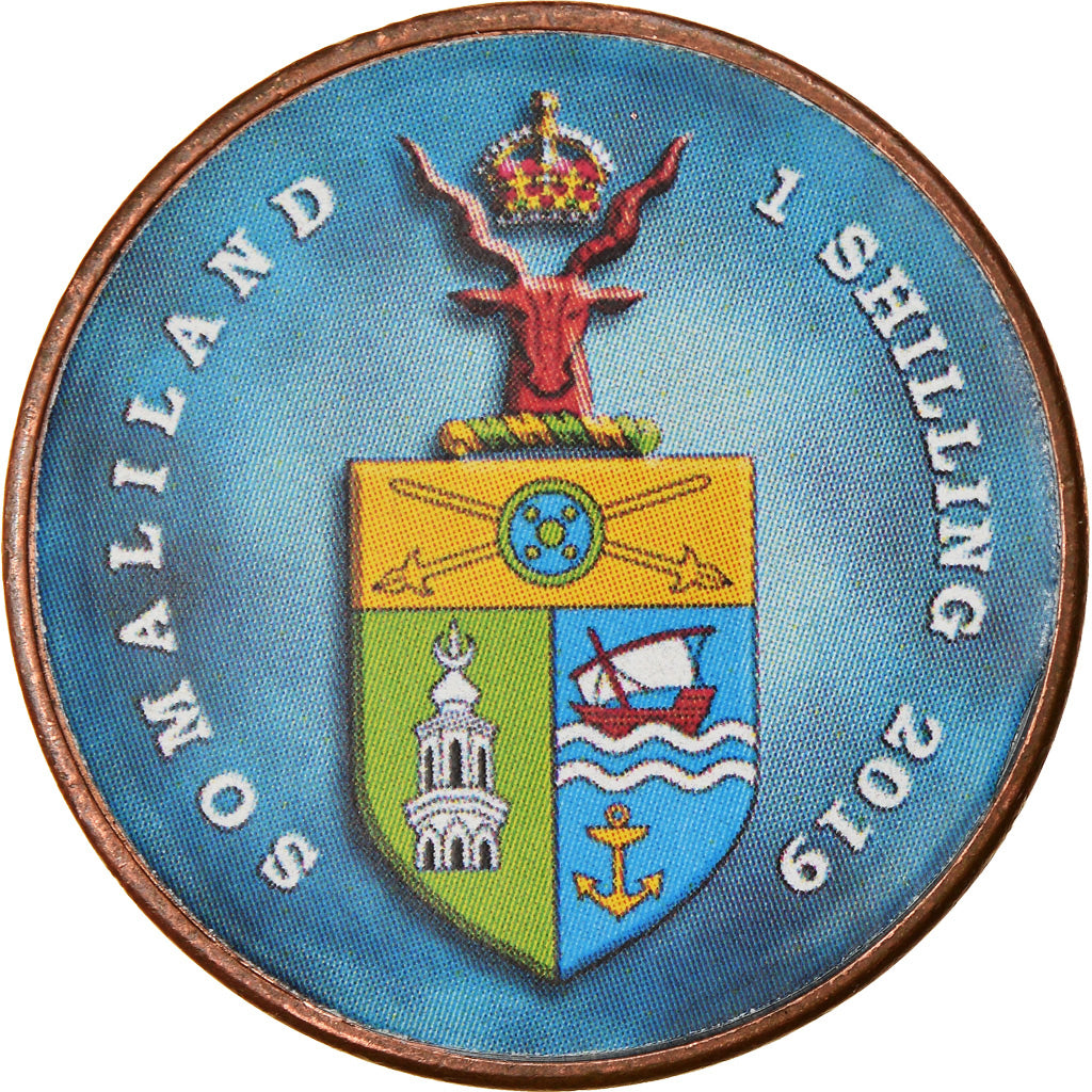 Coin, Somaliland, Shilling, 2019, Oiseaux - Canard mandarin, MS(63), Nickel