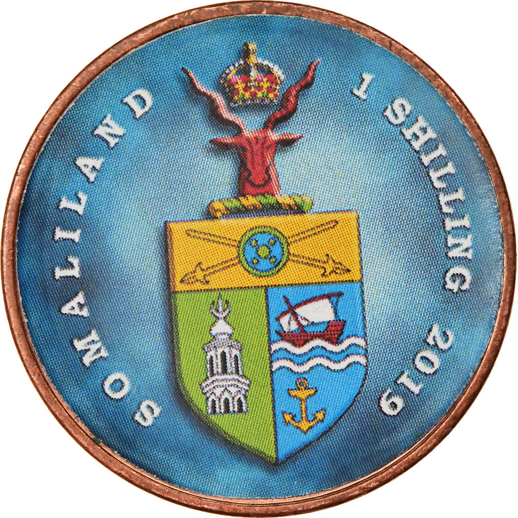 Coin, Somaliland, Shilling, 2019, Oiseaux - Hoazin, MS(63), Nickel plated steel