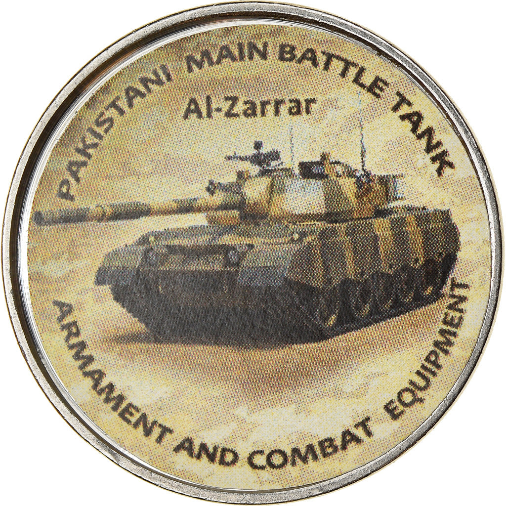 Coin, Zimbabwe, Shilling, 2020, Tanks - Al-Zarrar, MS(63), Nickel plated steel