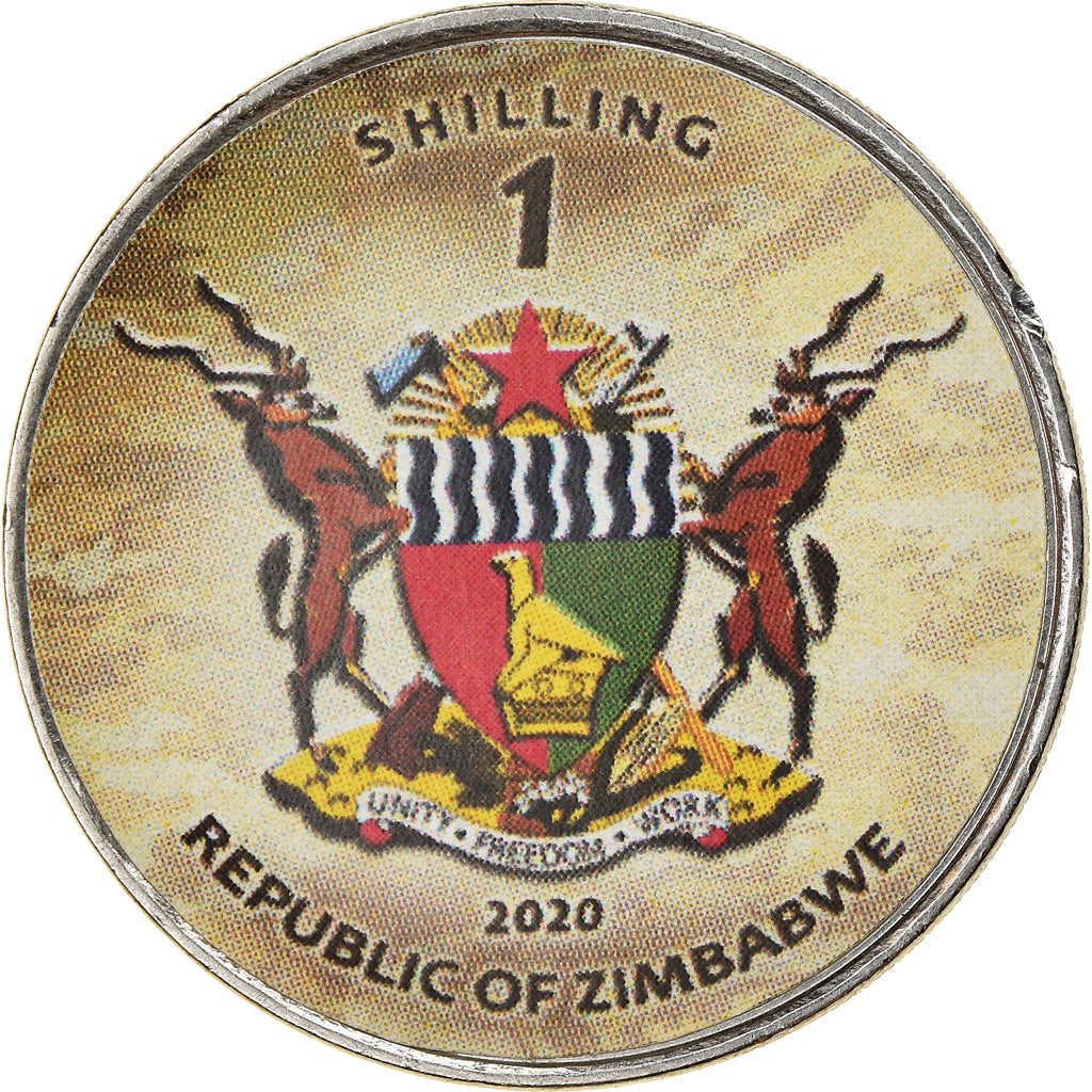 Moneta, Zimbabwe, Shilling, 2020, Tanks - Chieftain, SPL, Acciaio placcato