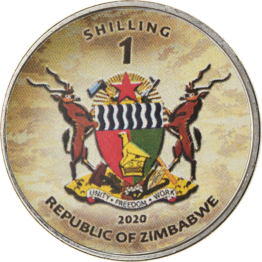 Coin, Zimbabwe, Shilling, 2020, Tanks - M551 Sheridan, MS(63), Nickel plated
