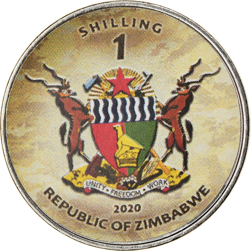 Coin, Zimbabwe, Shilling, 2020, Tanks - M551 Sheridan, MS(63), Nickel plated