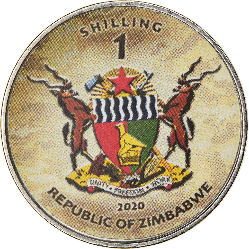 Coin, Zimbabwe, Shilling, 2020, Tanks - M551 Sheridan, MS(63), Nickel plated