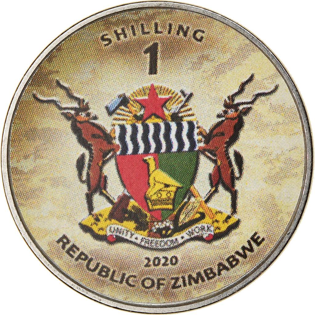 Coin, Zimbabwe, Shilling, 2020, Tanks - M551 Sheridan, MS(63), Nickel plated