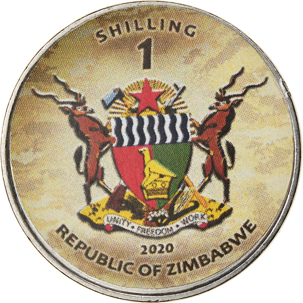Coin, Zimbabwe, Shilling, 2020, Tanks - M551 Sheridan, MS(63), Nickel plated