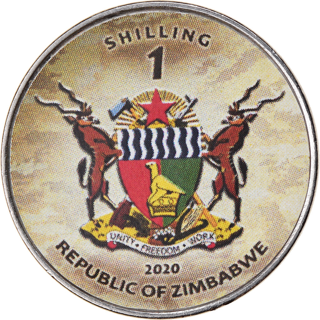 Münze, Simbabwe, Shilling, 2020, Tanks - T-14 Armata, UNZ, Nickel plated steel