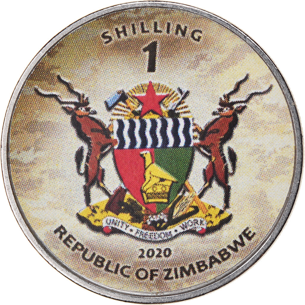 Monnaie, Zimbabwe, Shilling, 2020, Tanks - T-14 Armata, SPL, Nickel plated steel