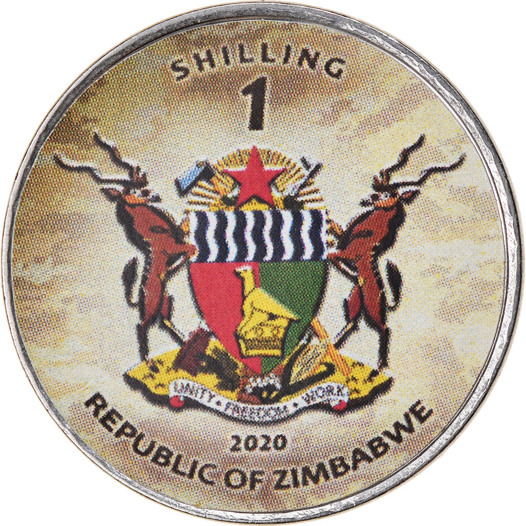 Munten, Zimbabwe, Shilling, 2020, Tanks - VT-4, UNC-, Nickel plated steel