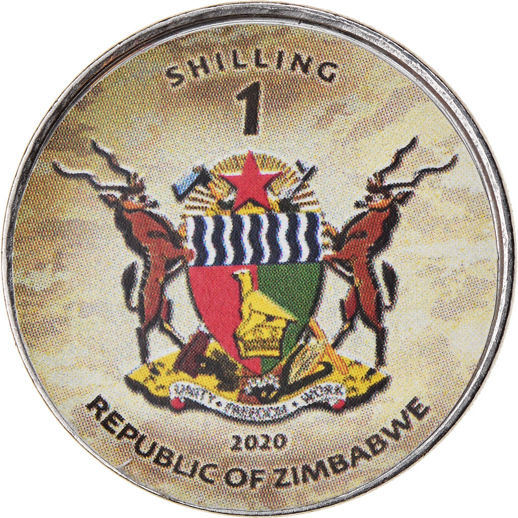 Moneta, Zimbabwe, Shilling, 2020, Tanks - T-55, SPL, Acciaio placcato nichel