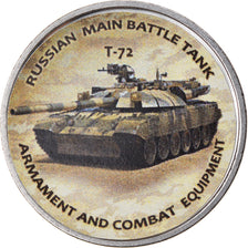 Coin, Zimbabwe, Shilling, 2020, Tanks - T-72, MS(63), Nickel plated steel