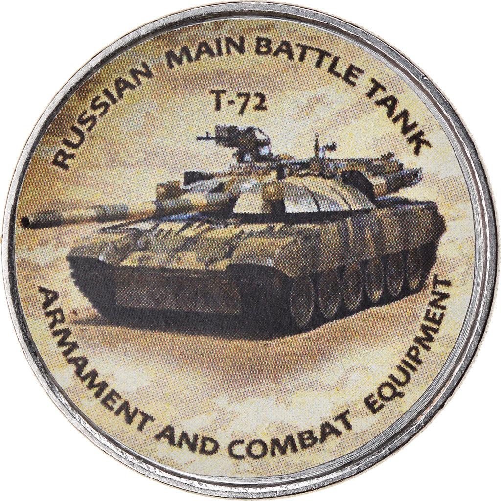 Coin, Zimbabwe, Shilling, 2020, Tanks - T-72, MS(63), Nickel plated steel