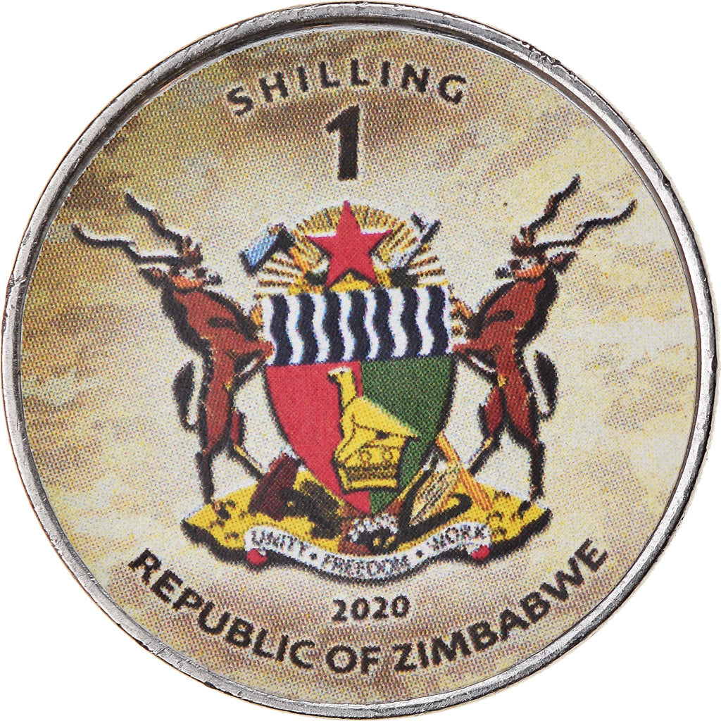 Coin, Zimbabwe, Shilling, 2020, Tanks - T-64BM, MS(63), Nickel plated steel