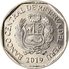 Coin, Peru, Sol, 2019, Lima, Grenouille du Titicaca, MS(63), Nickel-brass