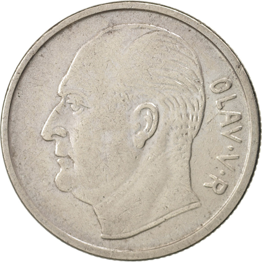 Norway, Olav V, Krone, 1963, AU(50-53), Copper-nickel, KM:409