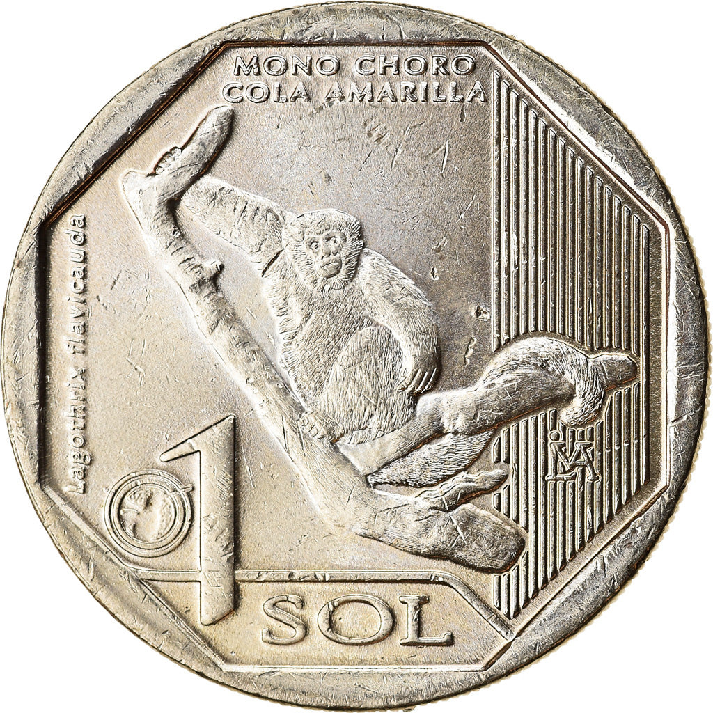 Monnaie, Pérou, Sol, 2019, Lima, Singes - Lagotriche à queue jaune, SPL