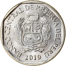 Moneda, Perú, Sol, 2018, Lima, Chats - Chat des Andes, SC, Níquel - latón