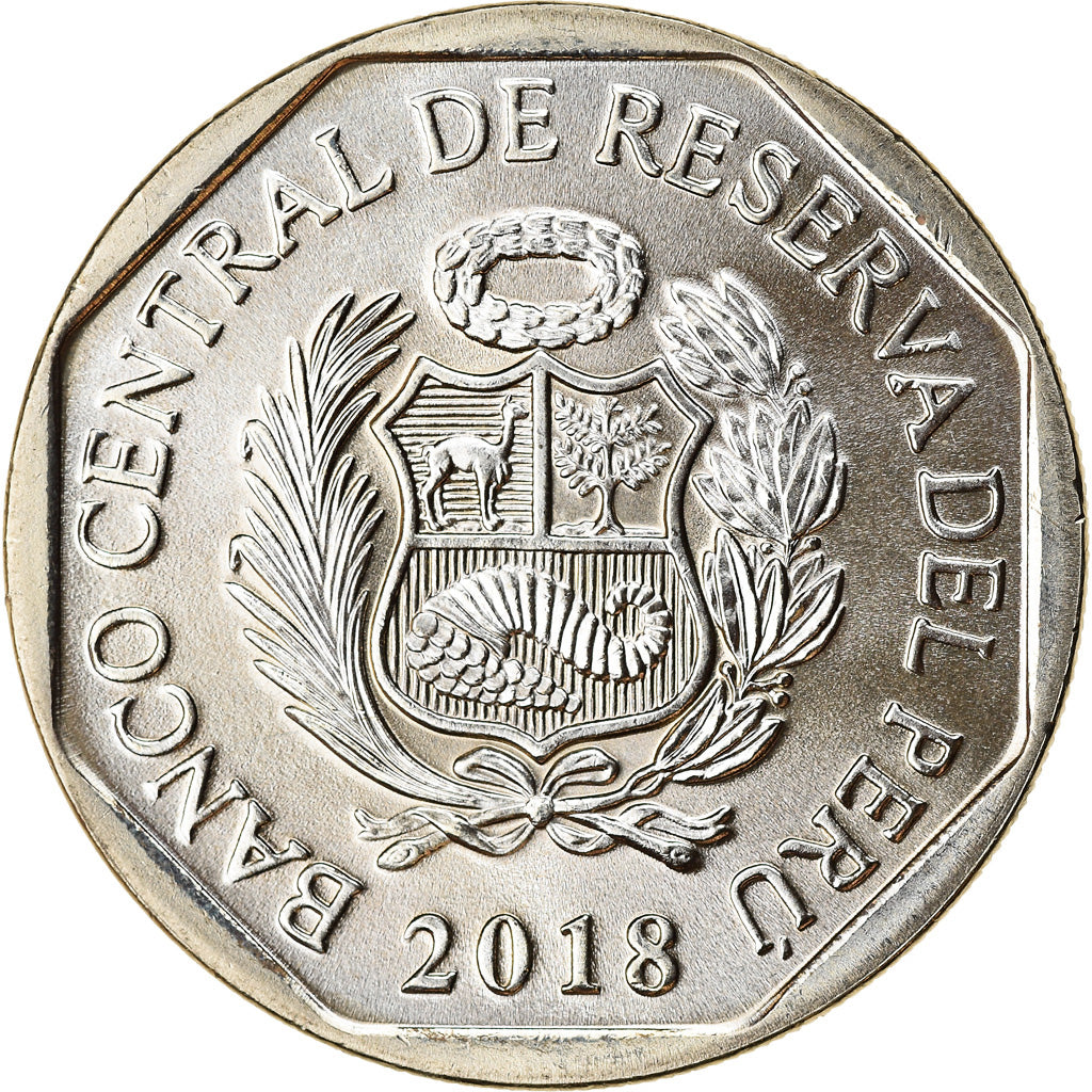 Moneda, Perú, Sol, 2018, Lima, Tapir des Andes, SC, Níquel - latón