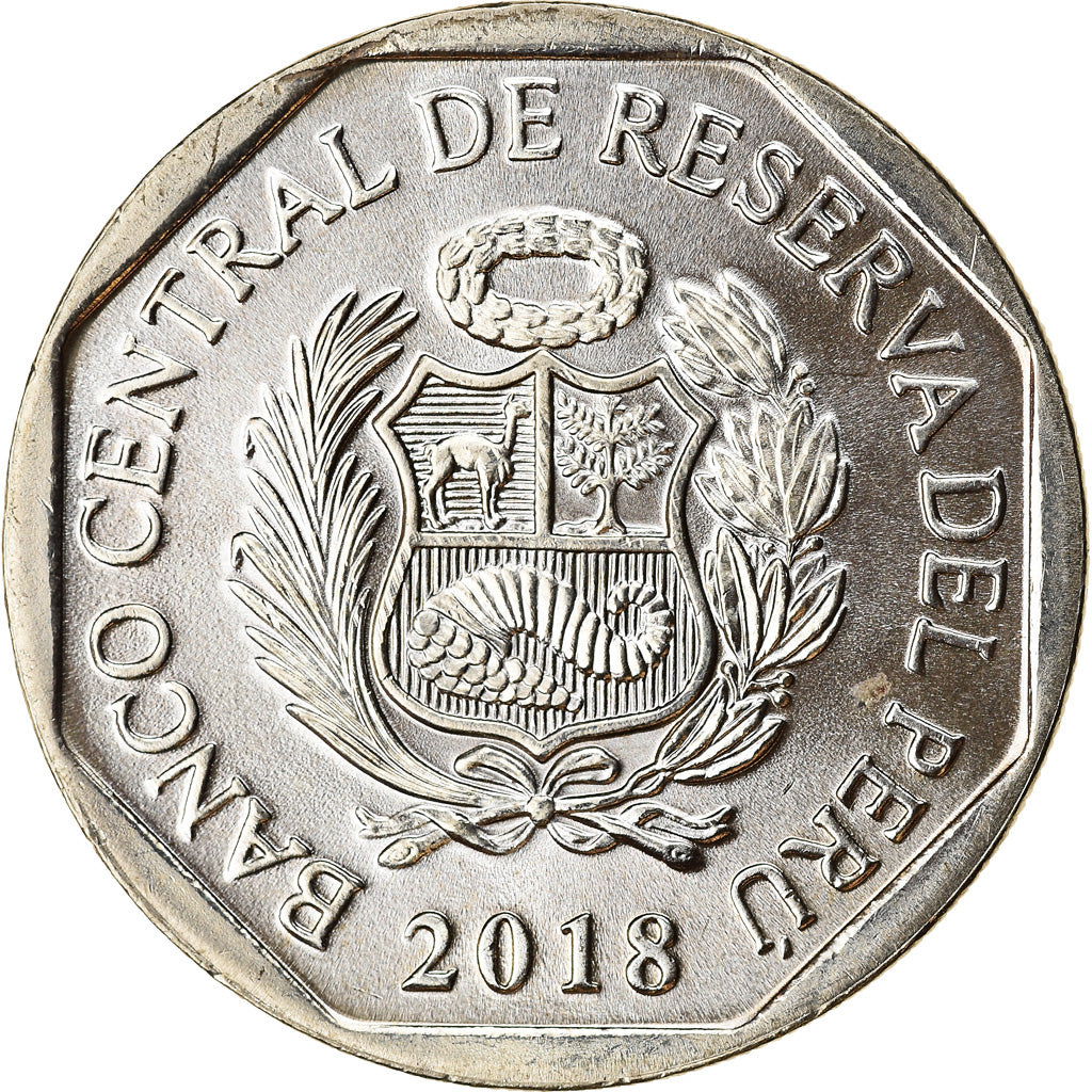Moneda, Perú, Sol, 2018, Lima, Tapir des Andes, SC, Níquel - latón