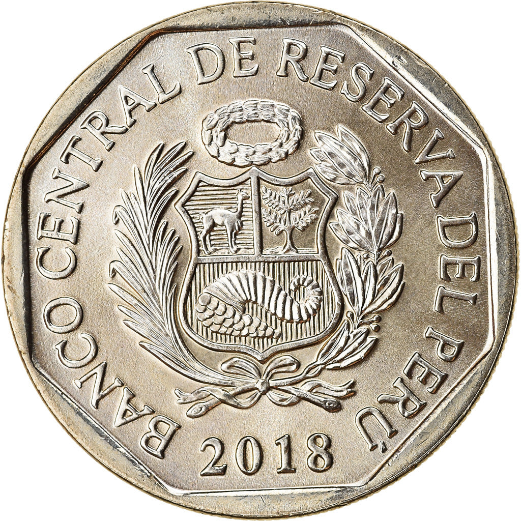 Moneda, Perú, Sol, 2018, Lima, Félins - Jaguar, SC, Níquel - latón