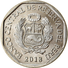 Coin, Peru, Sol, 2018, Lima, Félins - Jaguar, MS(63), Nickel-brass