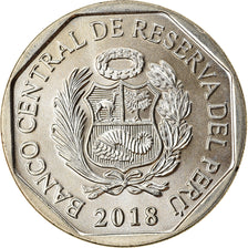 Coin, Peru, Sol, 2018, Lima, Félins - Jaguar, MS(63), Nickel-brass