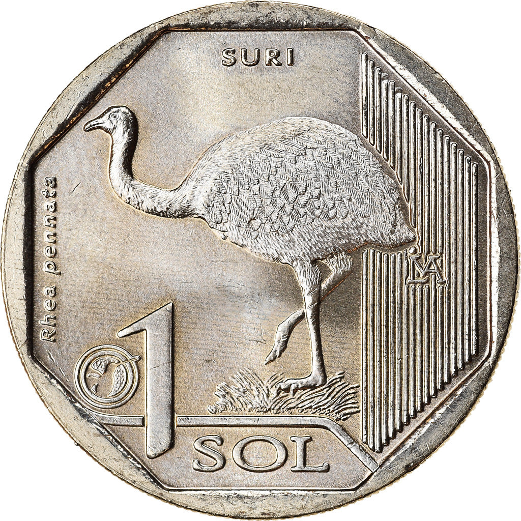 Moeda, Peru, Sol, 2018, Lima, Nandou de Darwin, MS(63), Níquel-Latão