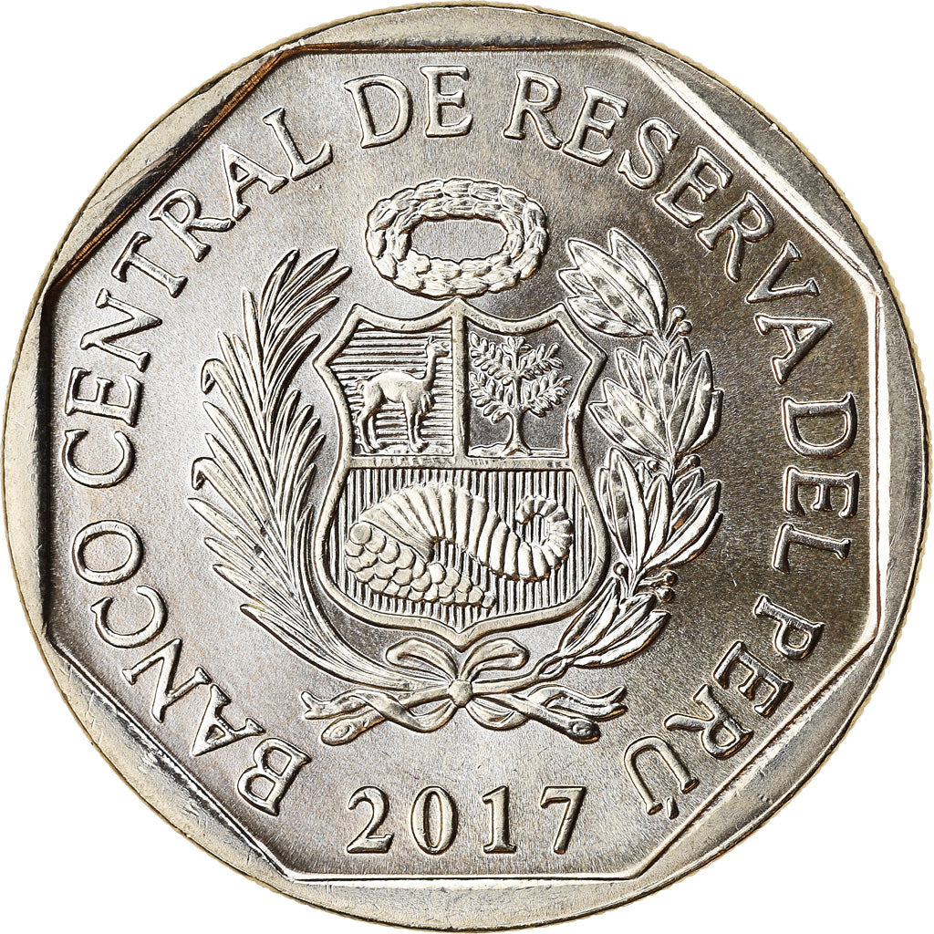 Münze, Peru, Sol, 2017, Lima, Oiseaux - Condor des Andes, UNZ, Nickel-brass