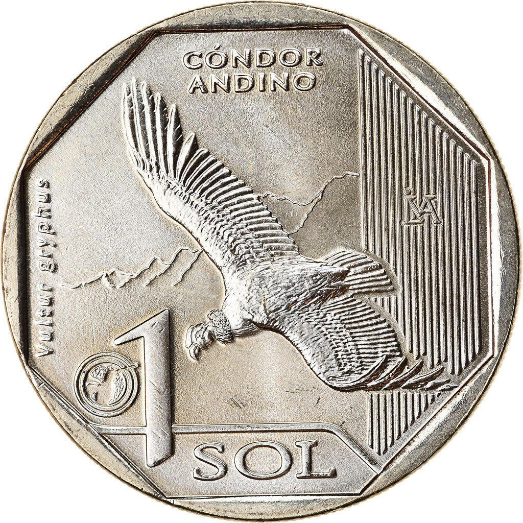 Moneta, Perù, Sol, 2017, Lima, Oiseaux - Condor des Andes, SPL, Nichel-ottone