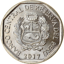Coin, Peru, Sol, 2017, Lima, Oiseaux - Condor des Andes, MS(63), Nickel-brass