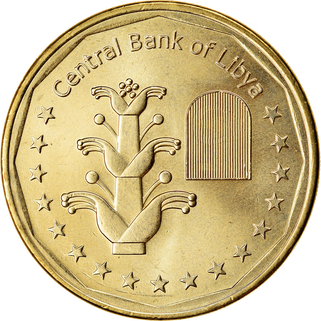 Münze, Libya, Dinar, 2017/AH1438, UNZ, Brass plated steel
