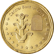Moneda, Libia, Dinar, 2017/AH1438, SC, Latón chapado en acero