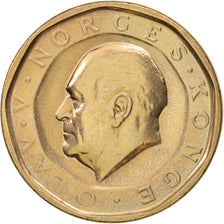 Norway, Olav V, 10 Kroner, 1983, AU(55-58), Nickel-brass, KM:427