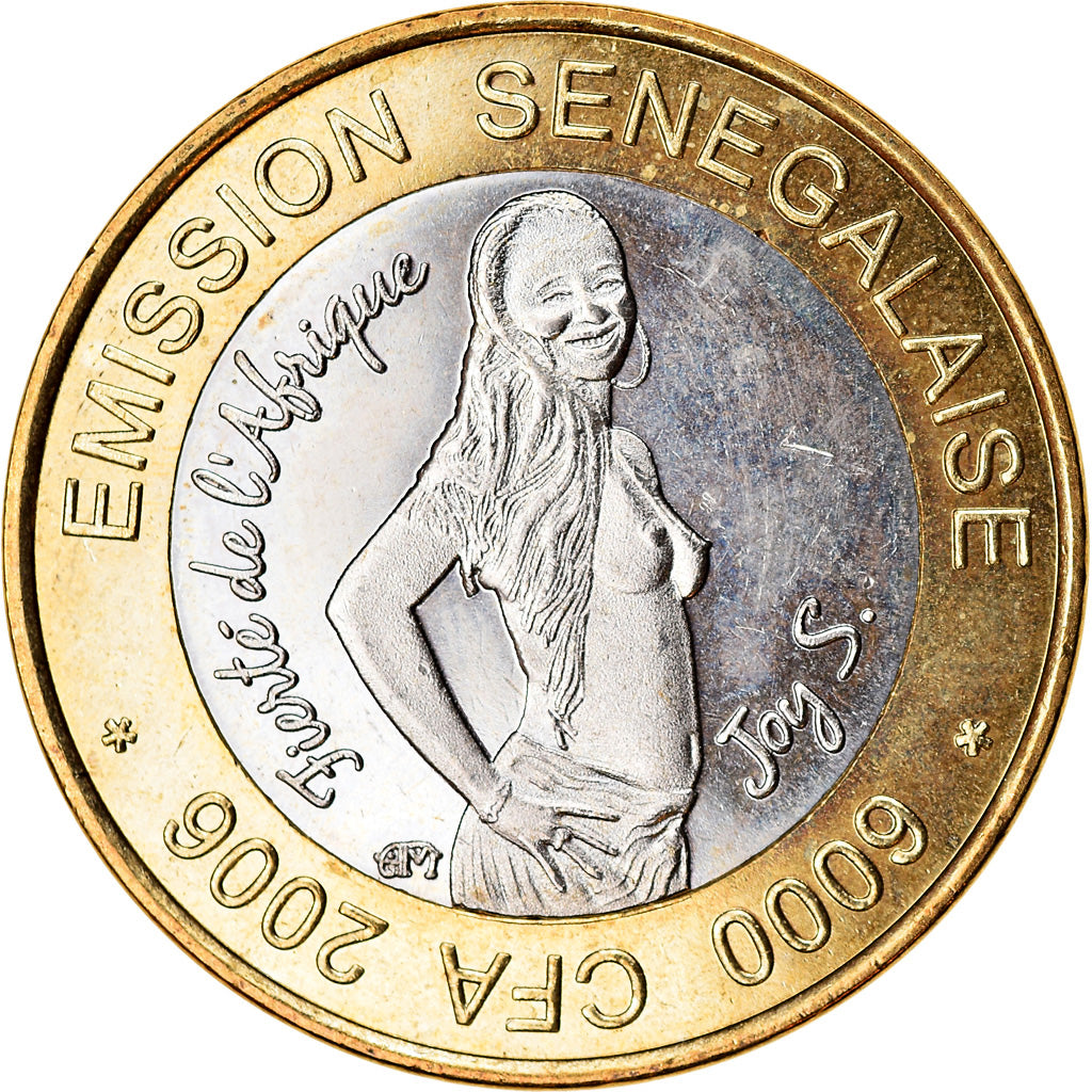 Münze, Senegal, IDAO, 6000 CFA, 2006, Joy S, UNZ, Bi-Metallic