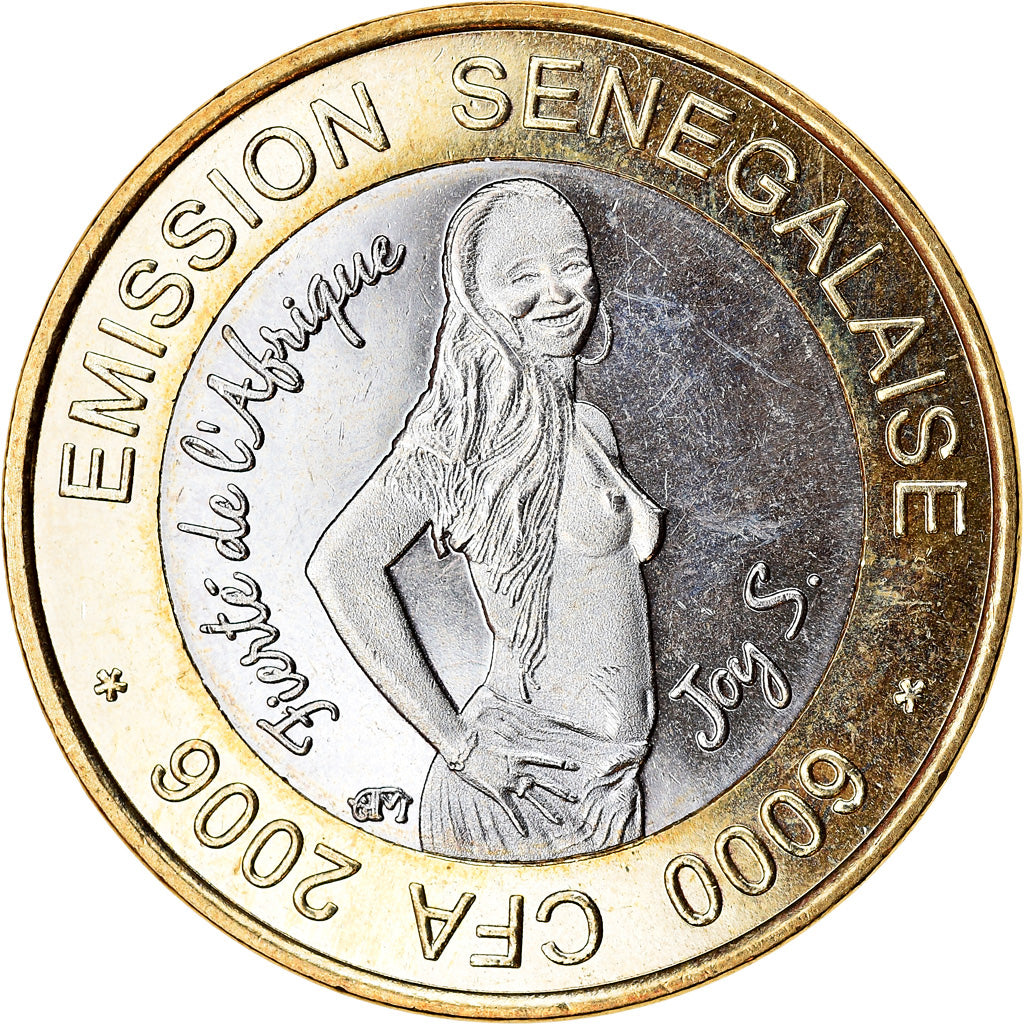 Münze, Senegal, IDAO, 6000 CFA, 2006, Joy S, UNZ, Bi-Metallic