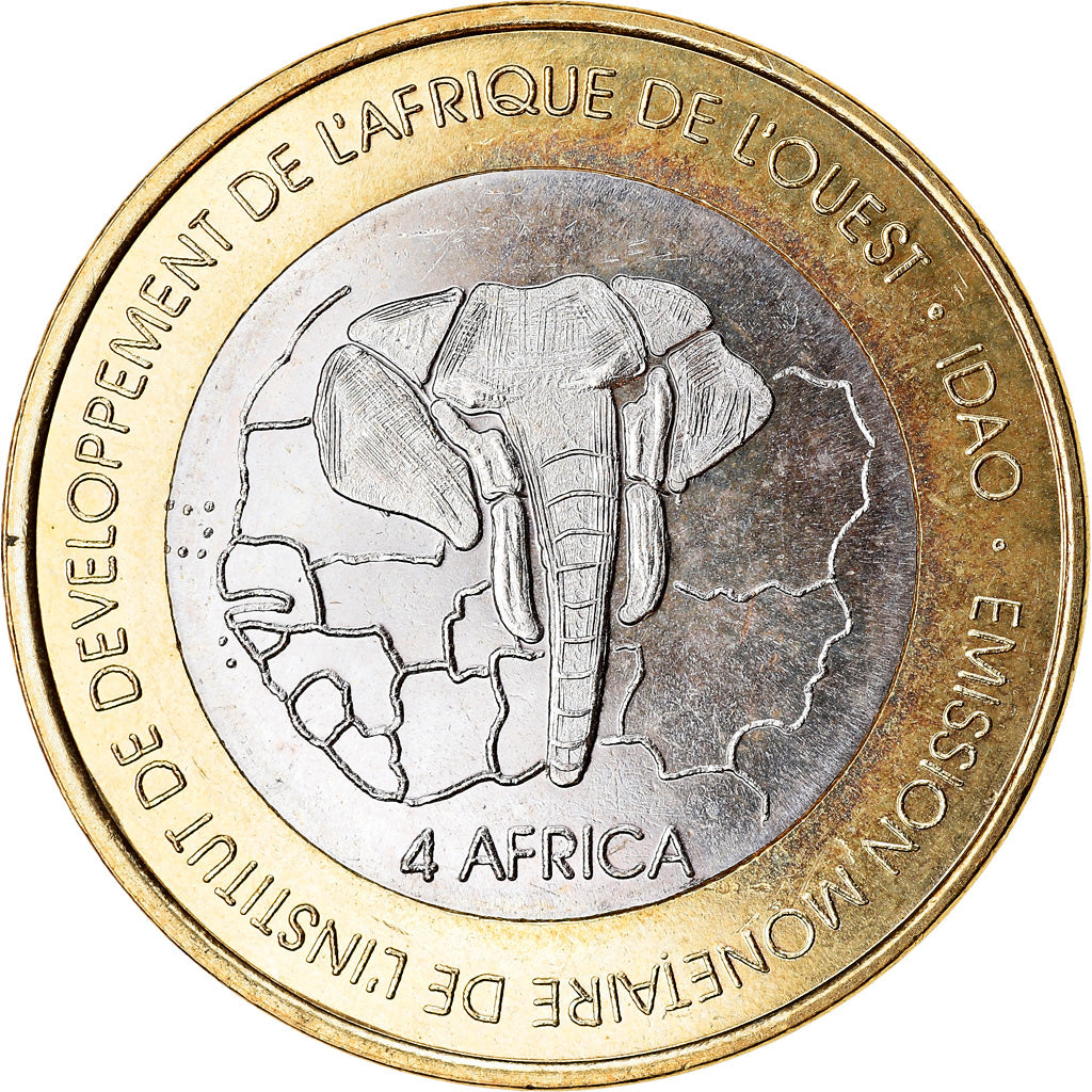 Coin, Guinea-Bissau, IDAO, 6000 CFA, 2004, Antilope, MS(63), Bi-Metallic