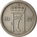 Norway, Haakon VII, 25 Öre, 1957, AU(50-53), Copper-nickel, KM:401
