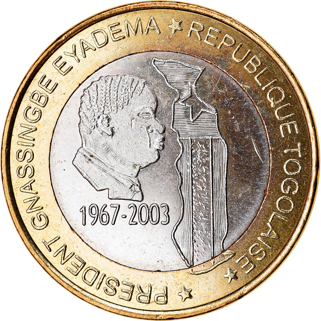 Moneda, Togo, 6000 CFA, 2003, Paris, Président Gnassingbé Eyadema, SC