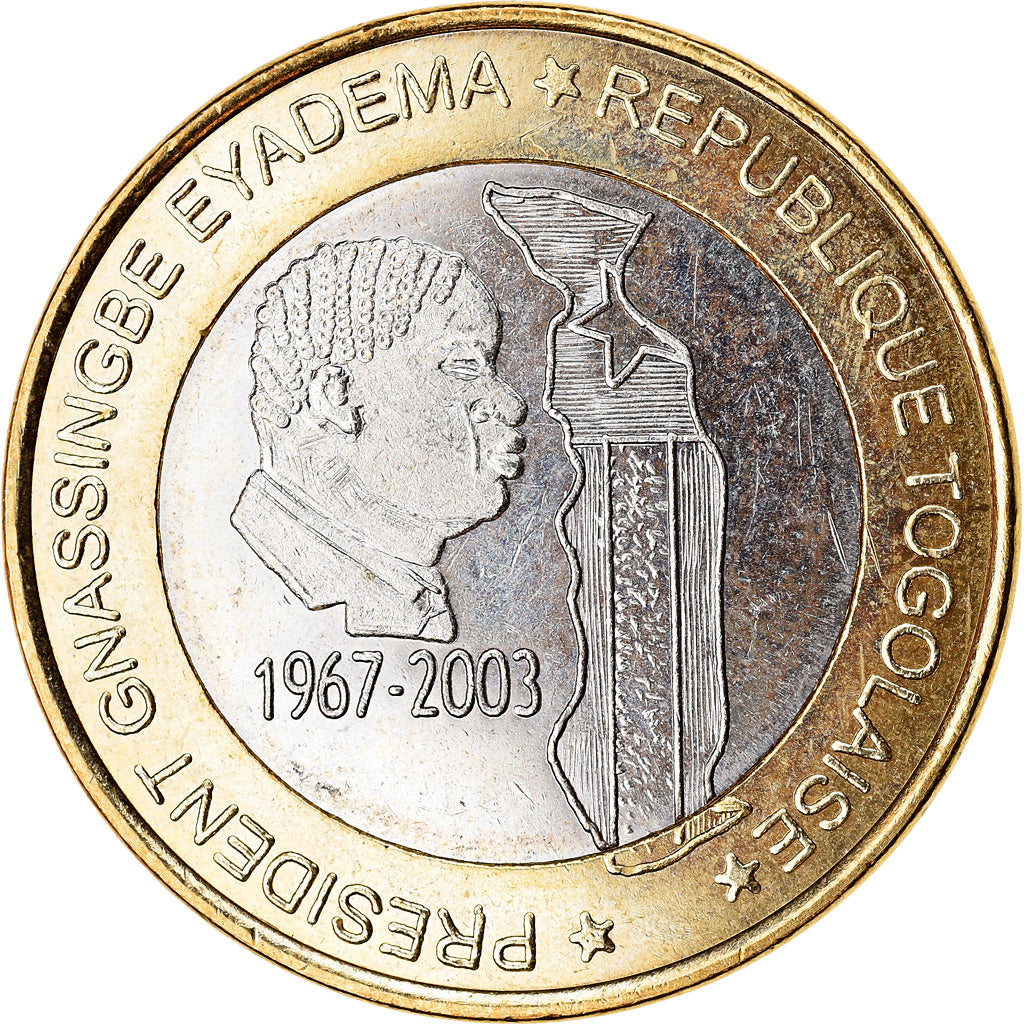Coin, Togo, 6000 CFA, 2003, Paris, Président Gnassingbé Eyadema, MS(63)