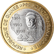 Moneta, Guinea, 6000 CFA, 2003, Président Lansan Conté, SPL, Bi-metallico