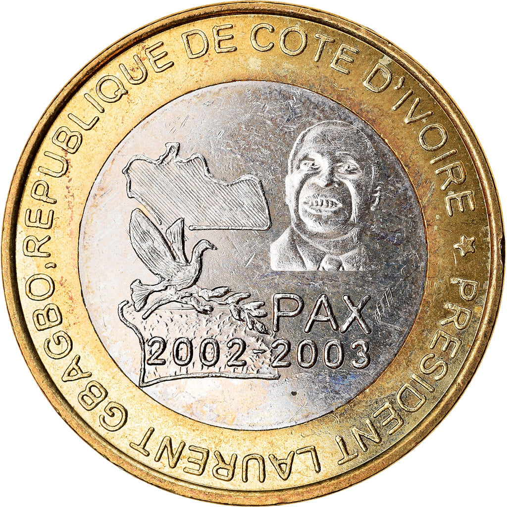 Moneda, Costa de Marfil, 6000 CFA, 2003, Président Laurent Gbagbo, SC