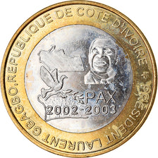 Moneta, Costa d’Avorio, 6000 CFA, 2003, Président Laurent Gbagbo, SPL