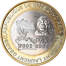Moeda, Costa do Marfim, 6000 CFA, 2003, Président Laurent Gbagbo, MS(63)
