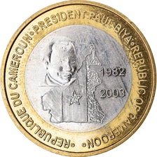 Coin, Cameroon, 6000 CFA, 2003, Président Paul Biya, MS(63), Bi-Metallic