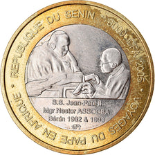 Coin, Benin, IDAO, 6000 CFA, 2005, Pape Jean Paul II, MS(63), Bi-Metallic