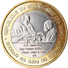 Coin, Benin, IDAO, 6000 CFA, 2005, Pape Jean Paul II, MS(63), Bi-Metallic
