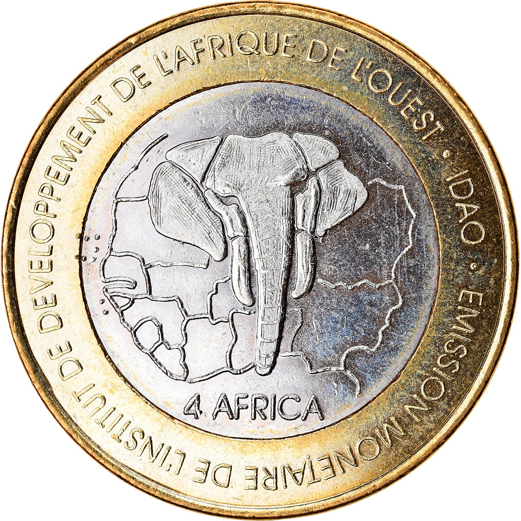 Moneda, Togo, IDAO, 6000 CFA, 2003, Femme Guin, SC, Bimetálico