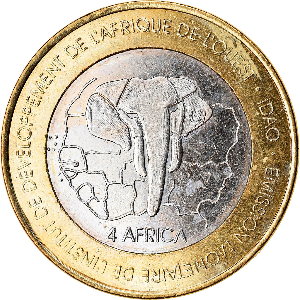 Moneda, Togo, IDAO, 6000 CFA, 2003, Femme Guin, SC, Bimetálico