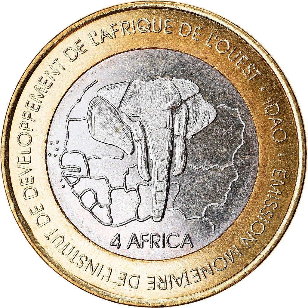 Moneta, Togo, IDAO, 6000 CFA, 2003, Femme Guin, SPL, Bi-metallico