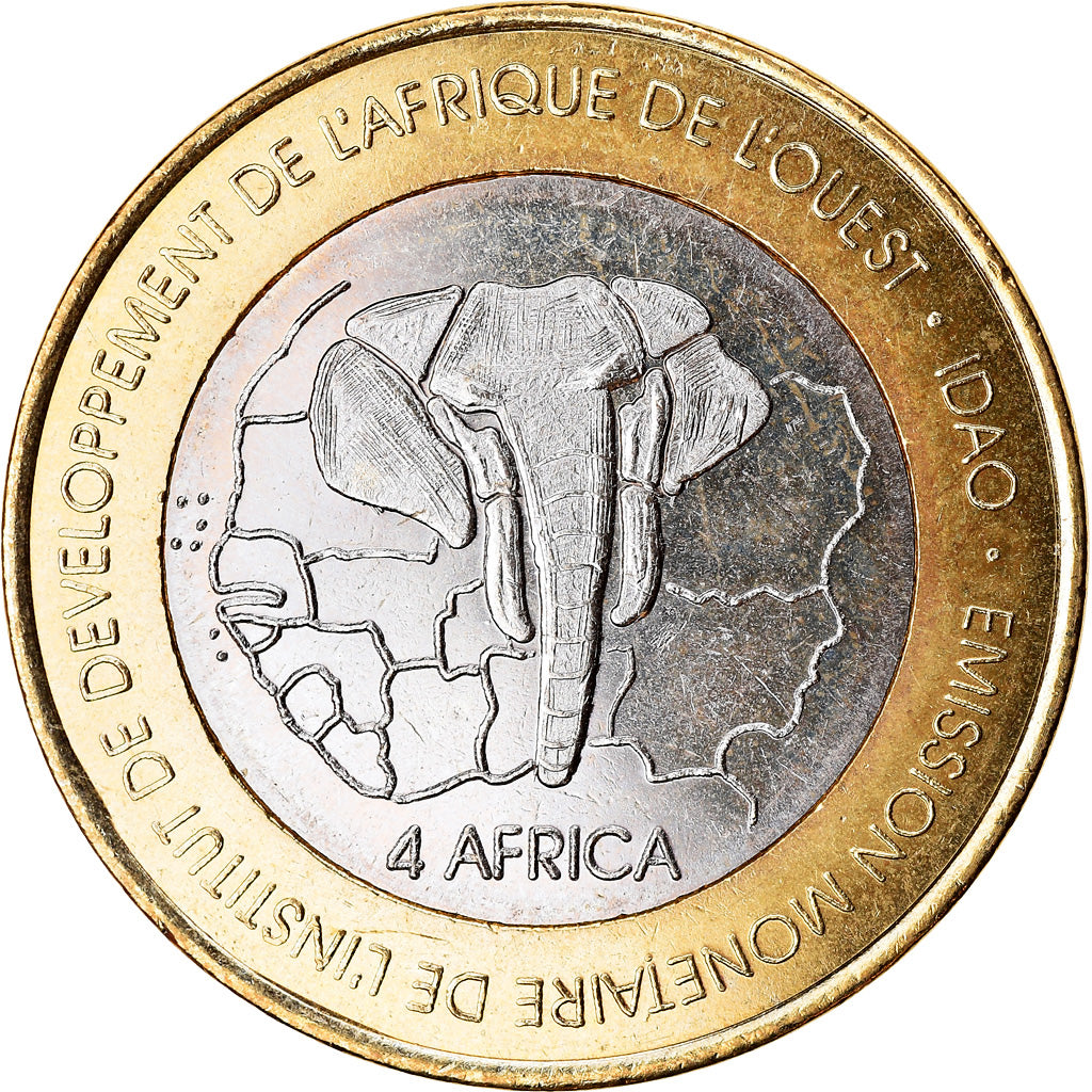 Coin, Togo, IDAO, 6000 CFA, 2003, Femme Guin, MS(63), Bi-Metallic